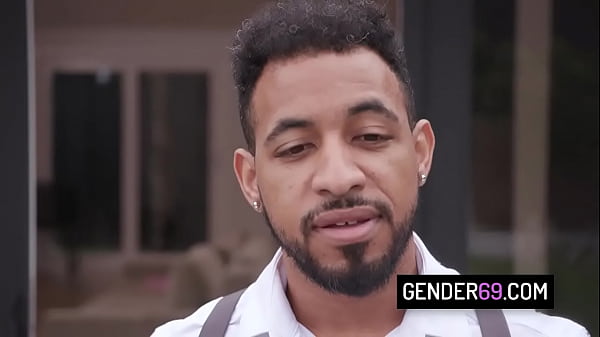 Hot tranny babysitter Ava Holt gets analed hard while tied up