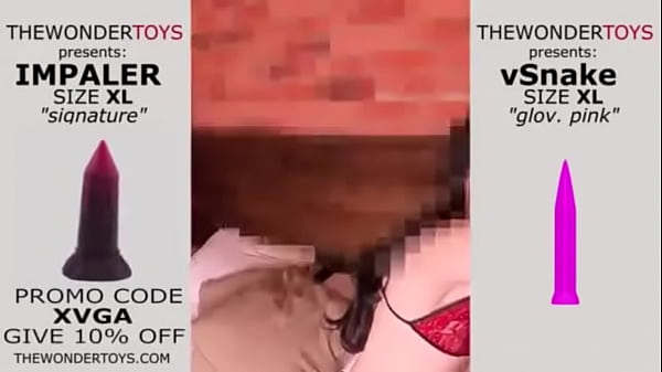 Big dildo ride by sissy slut Cum1ra and sexy girl fist