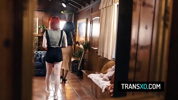 Tranny babysitter gets fucked by her tranny boss and her husband