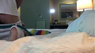 Frat College Guy Fucks Hot Tgirl in Chastity