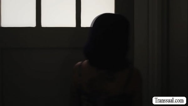 Trans Foxxy craves for plumbers hard big cock
