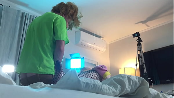 Shaggy Fucks Hot Trans Woman in Chastity